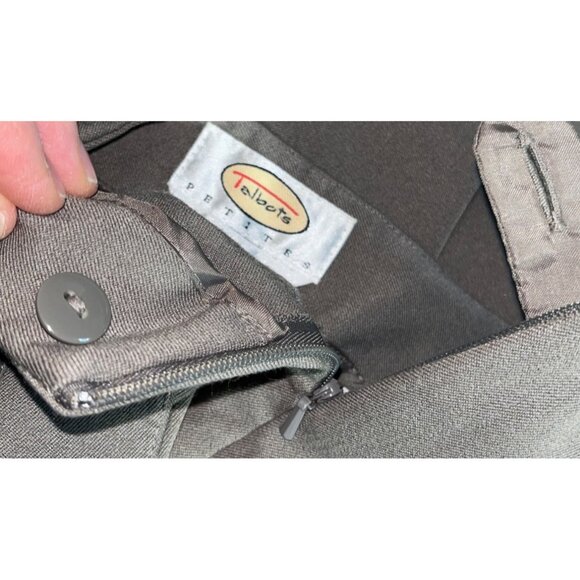 Talbots Ankle Pants Taupe Stretch Minimalist Basic Career Capsule Womens 6 - Picture 7 of 8